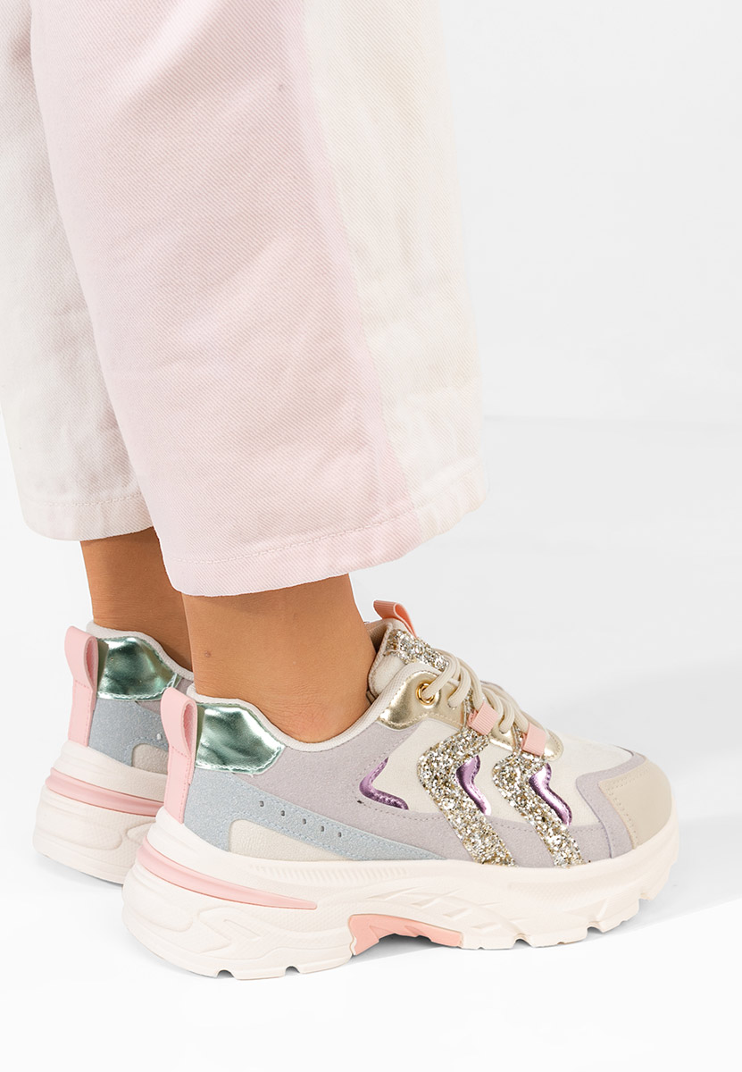 Wielokolorowy sneakersy na platformie Odinea