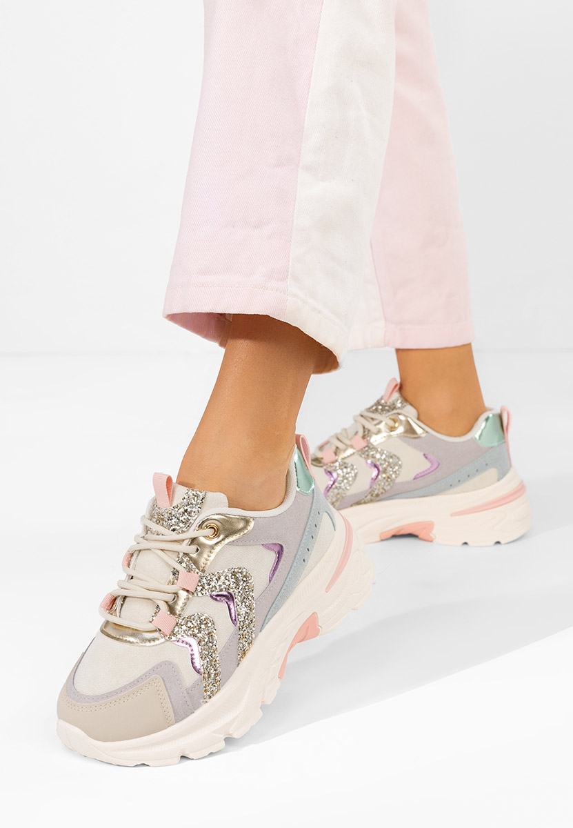 Wielokolorowy sneakersy na platformie Odinea