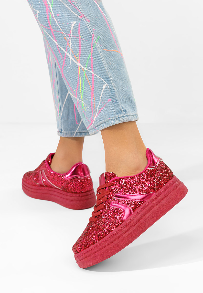 Fuksjowe sneakersy damskie Zareena