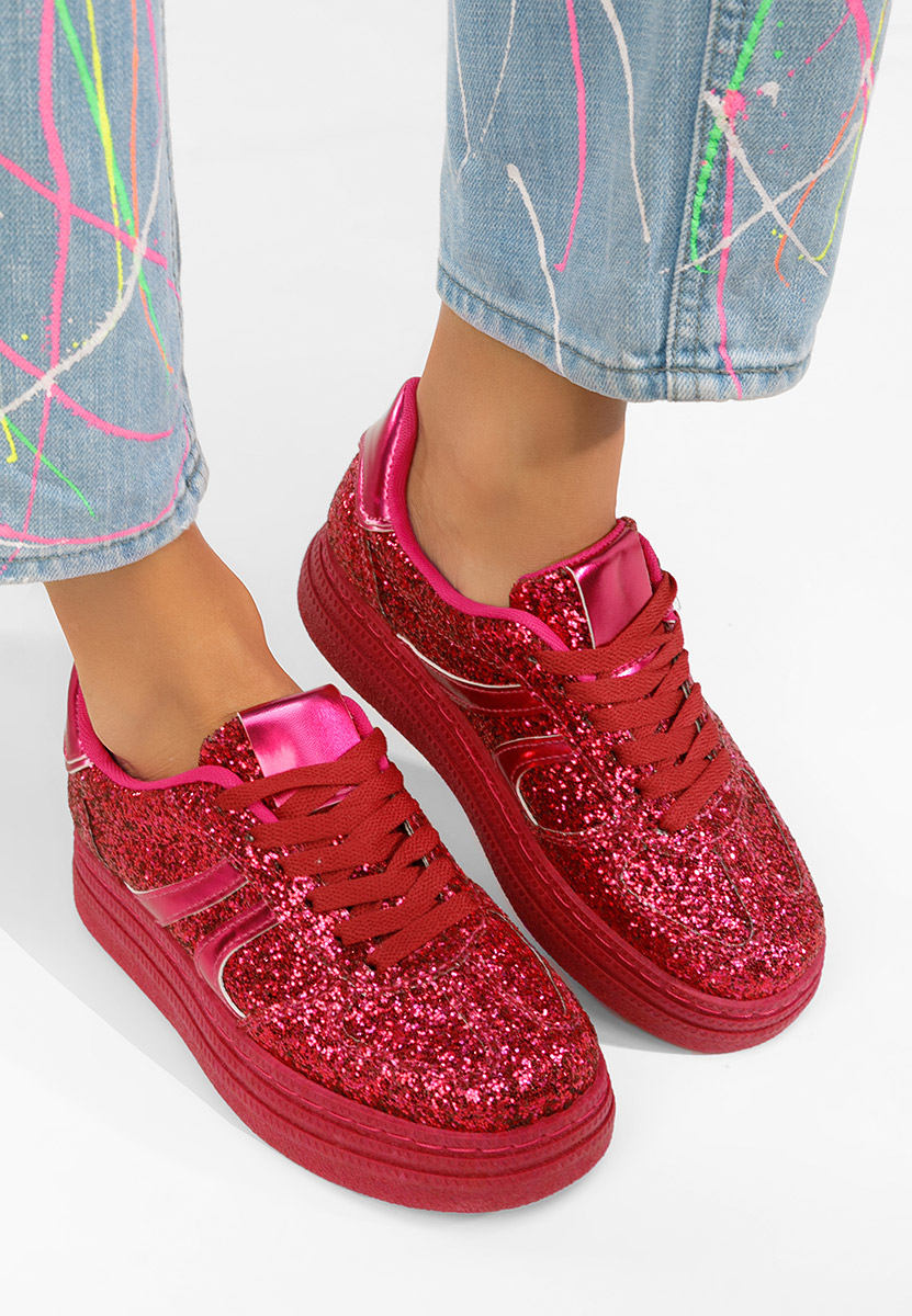 Fuksjowe sneakersy damskie Zareena