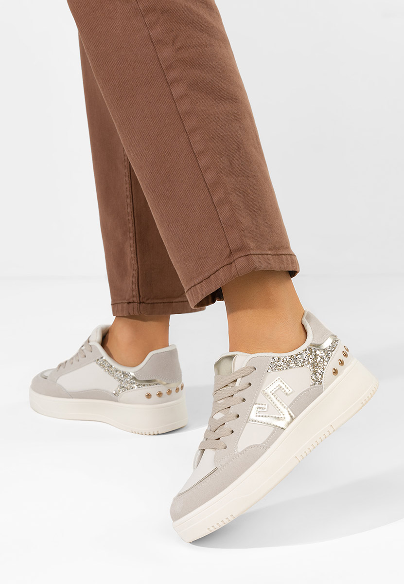 Beżowe sneakersy damskie Taunya