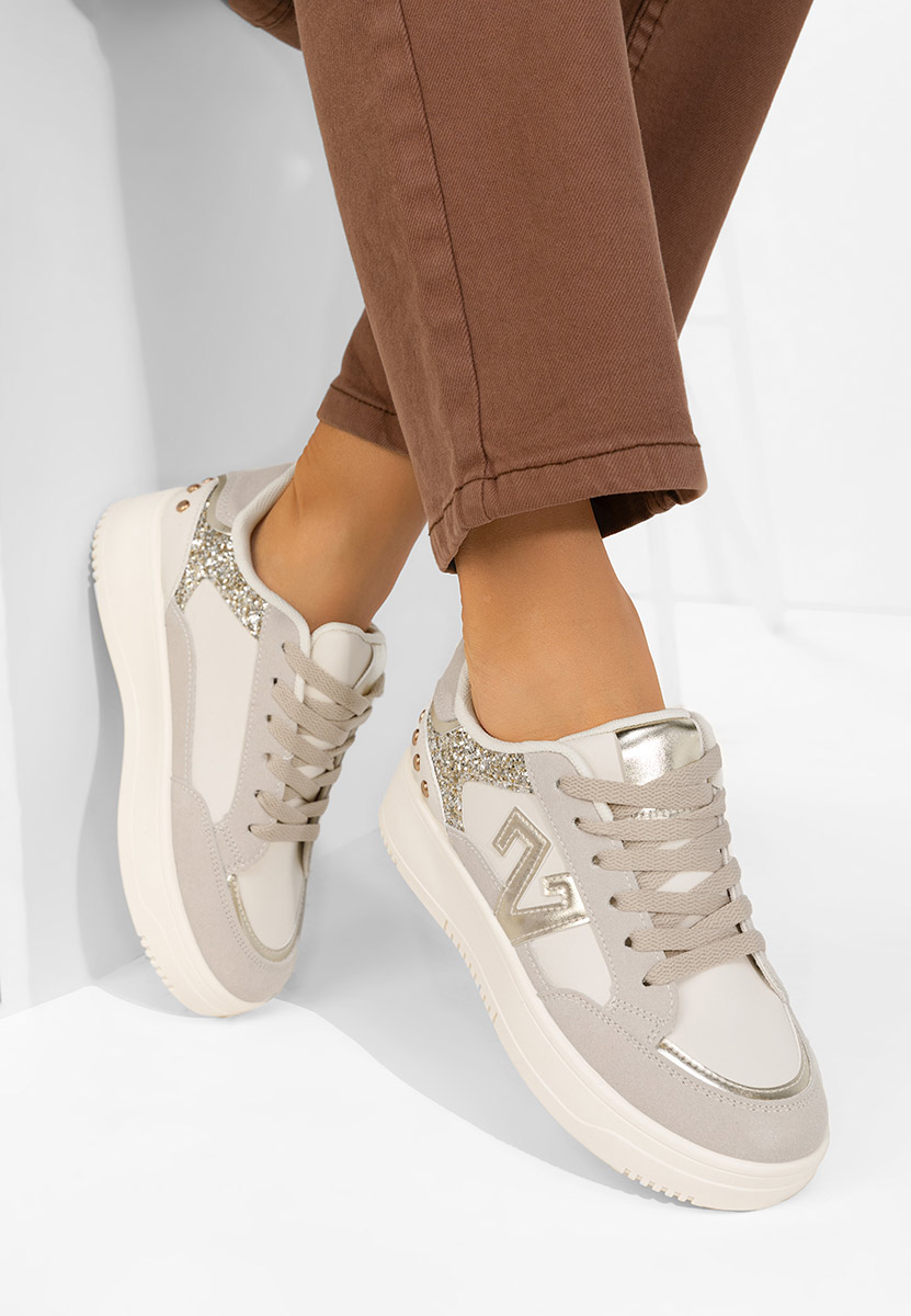 Beżowe sneakersy damskie Taunya