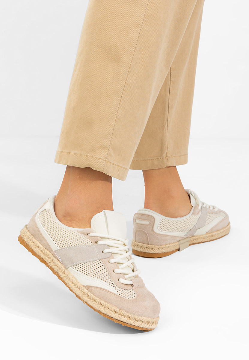 Beżowe sneakersy damskie Dianka