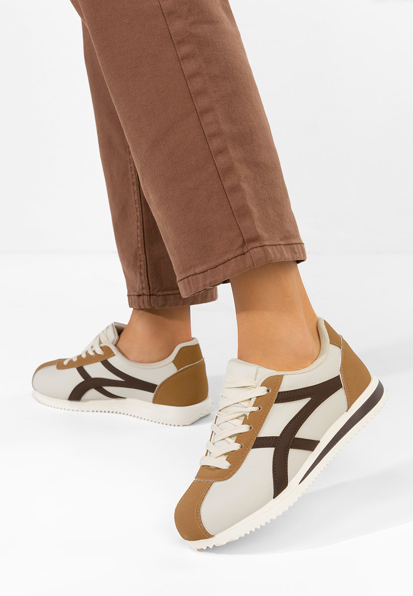 Khaki sneakersy damskie Aliesa