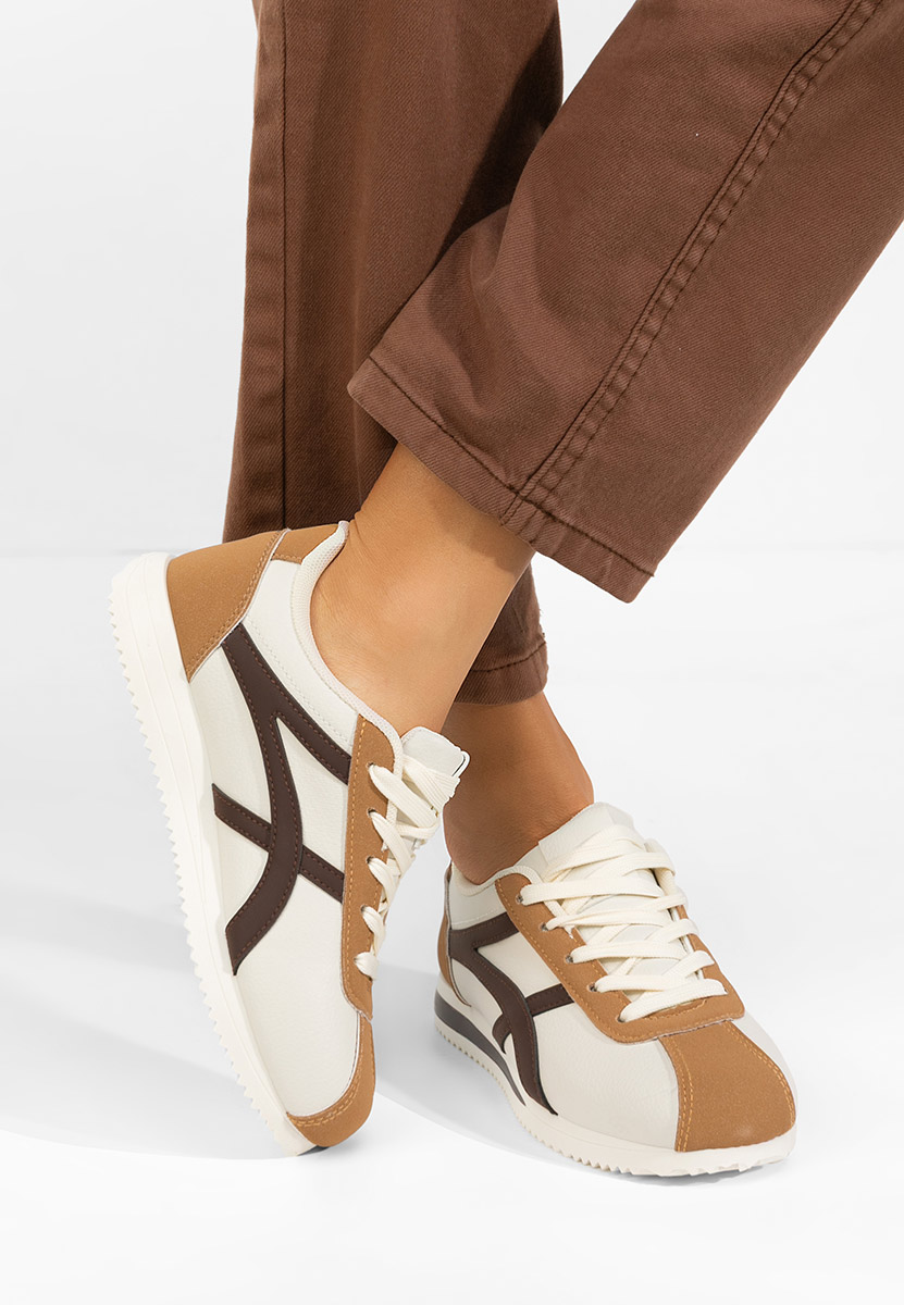 Khaki sneakersy damskie Aliesa