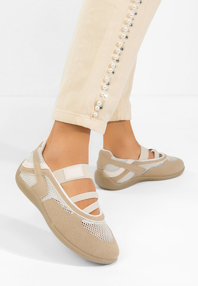 Khaki baleriny sportowe Denilia