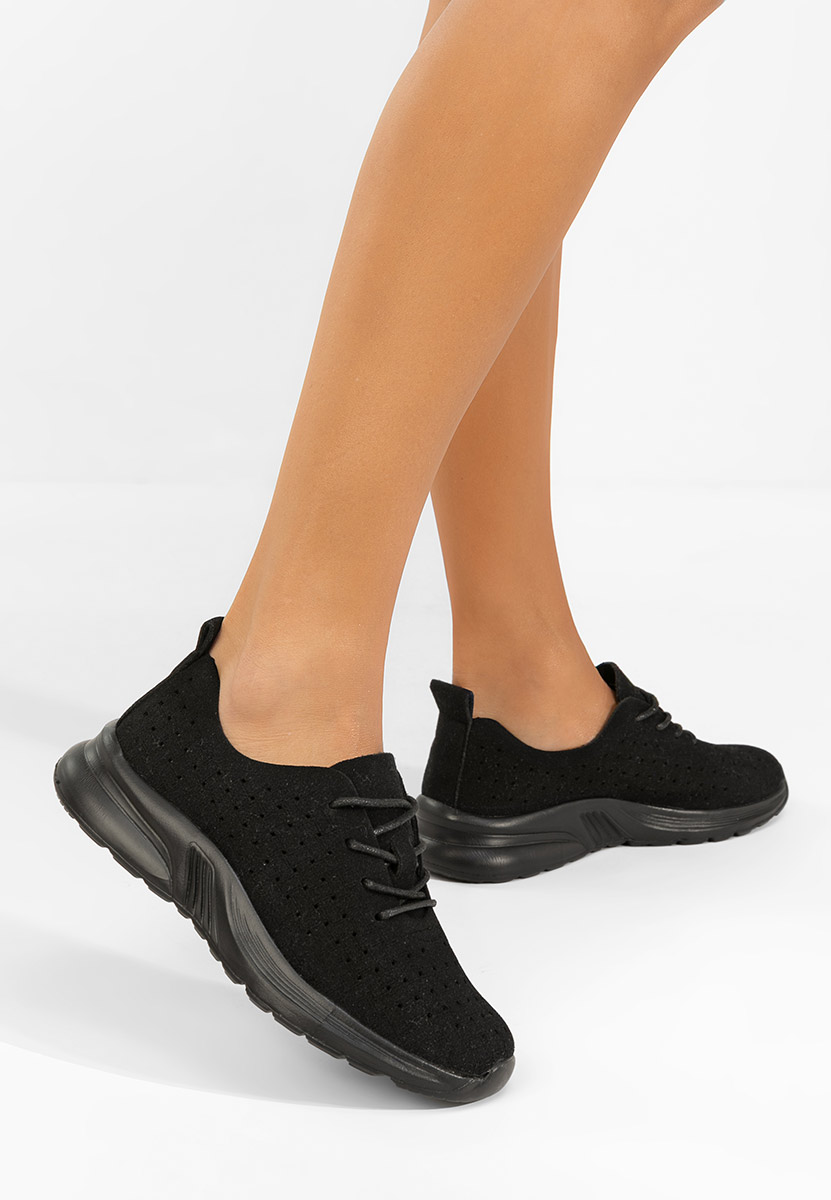 Czarne sneakersy damskie Clarence V2