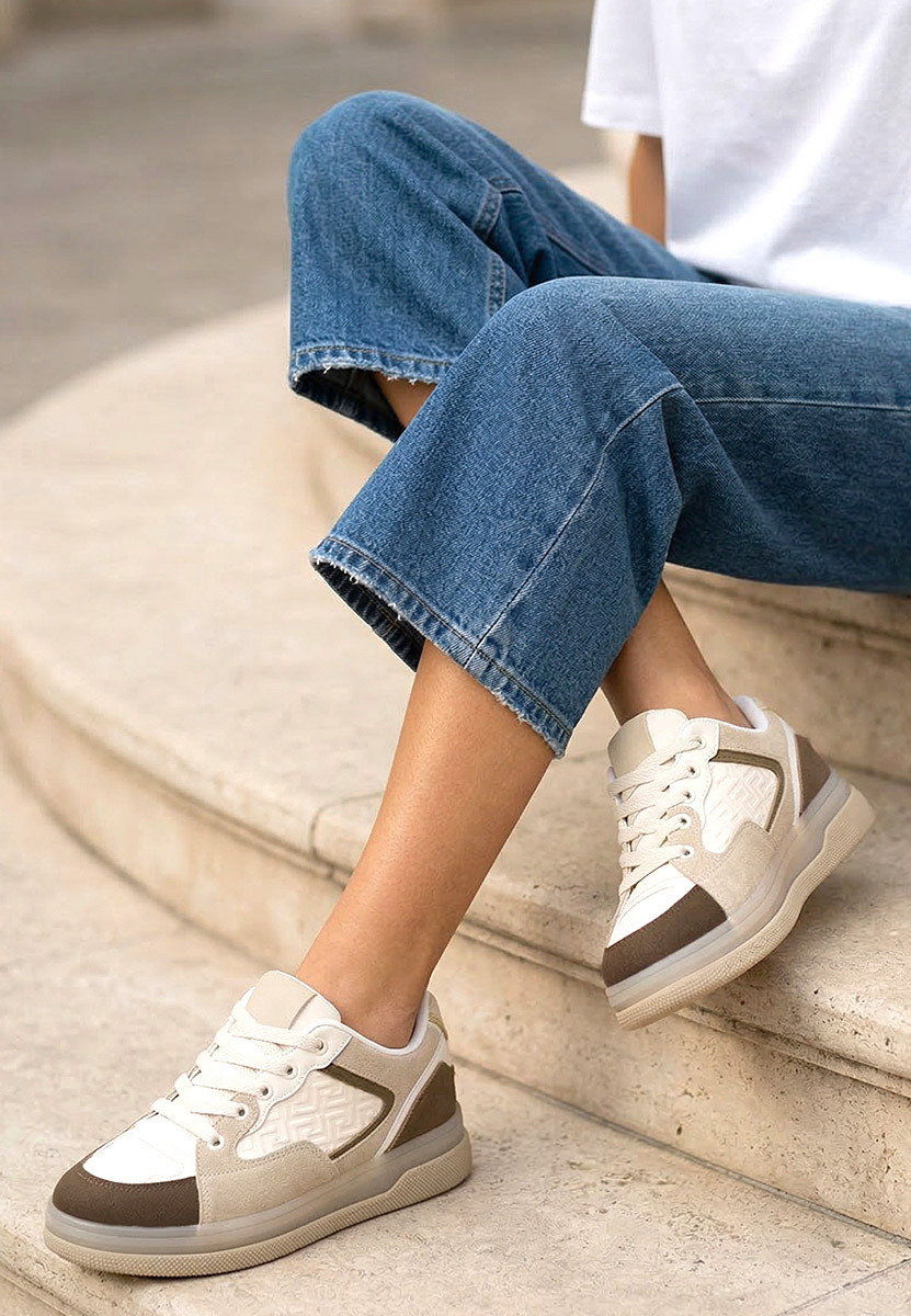 Brązowe sneakersy damskie Seraia