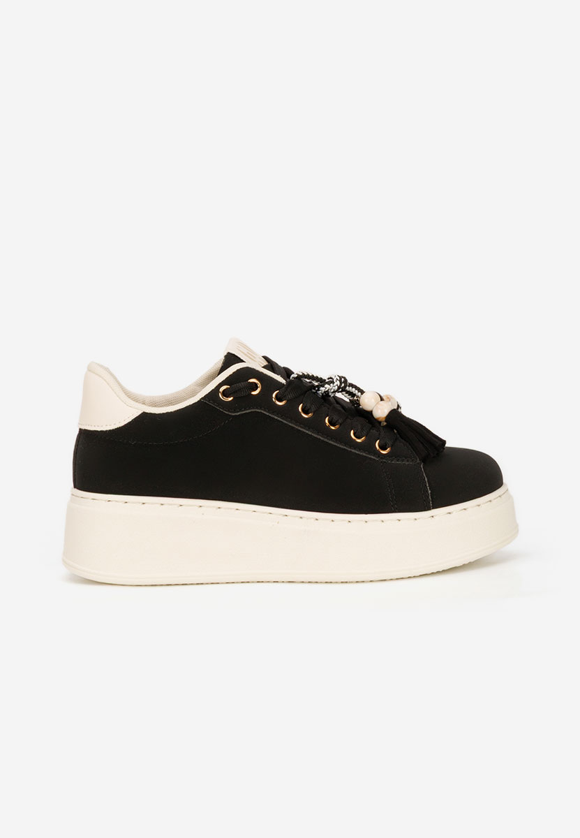 Czarne sneakersy na platformie Zoira