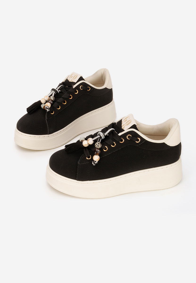 Czarne sneakersy na platformie Zoira
