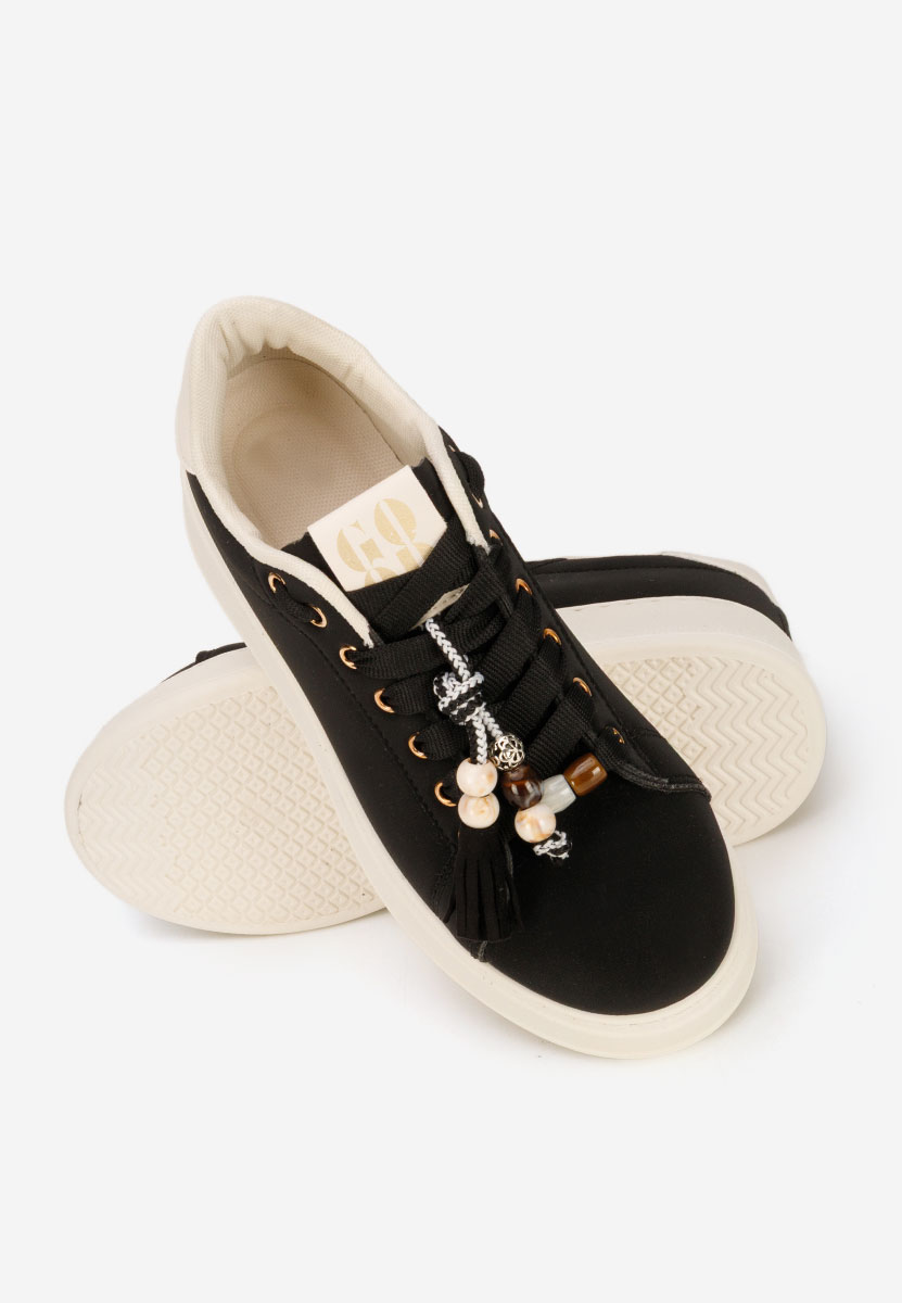 Czarne sneakersy na platformie Zoira