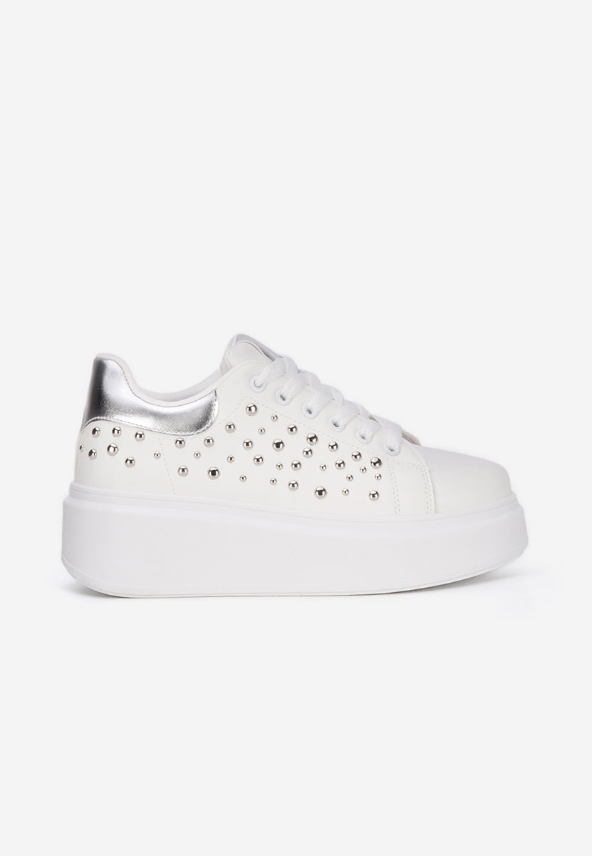 Białe sneakersy na platformie Lindalia V2