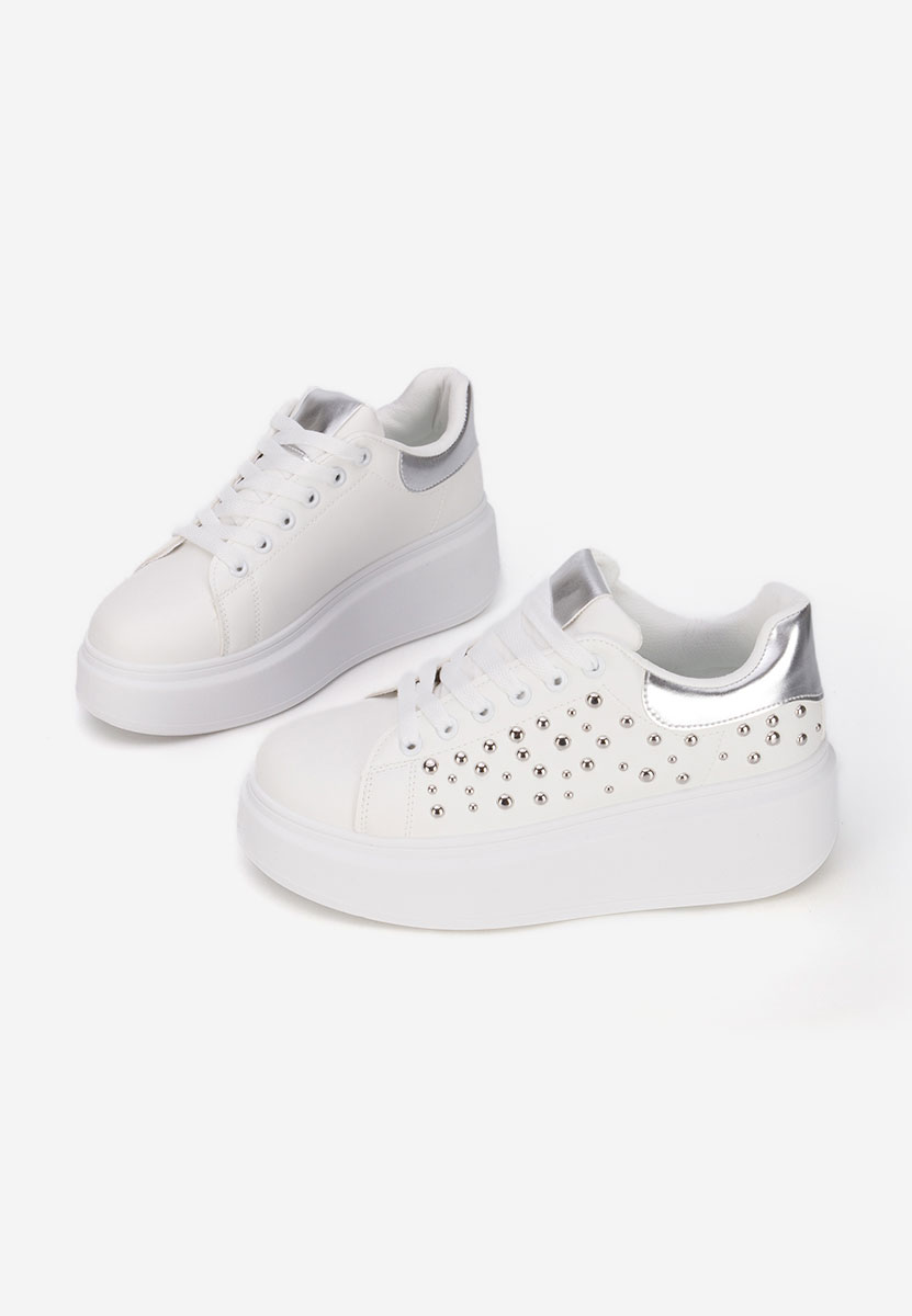 Białe sneakersy na platformie Lindalia V2