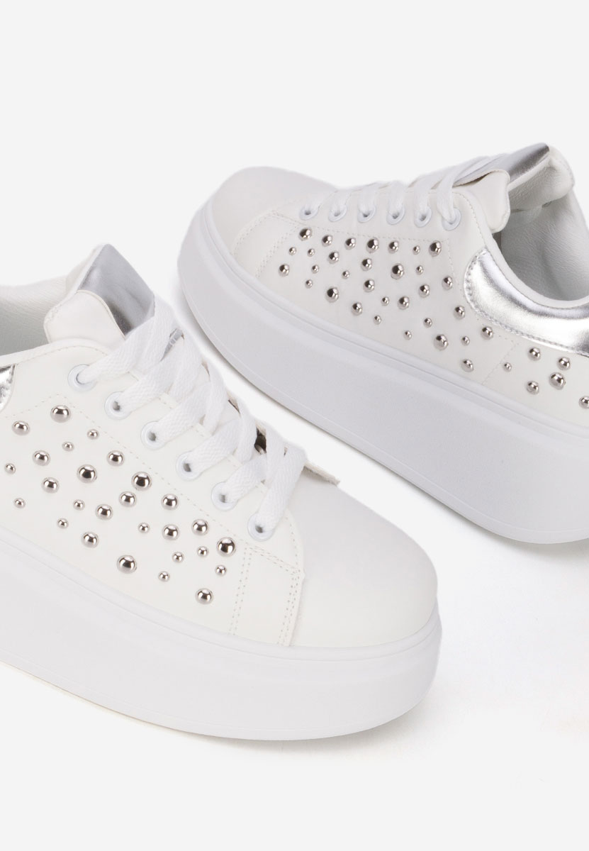 Białe sneakersy na platformie Lindalia V2