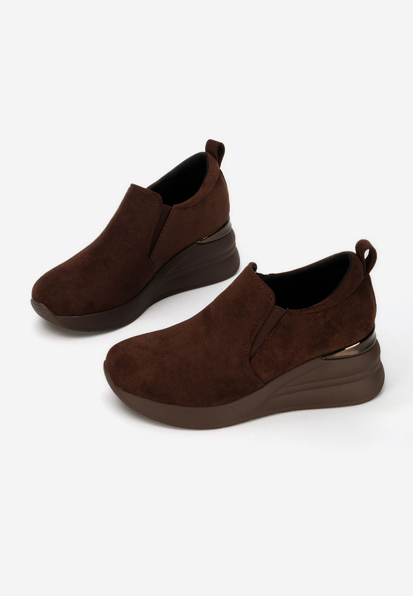 Brązowe półbuty na platformie Leanne V2