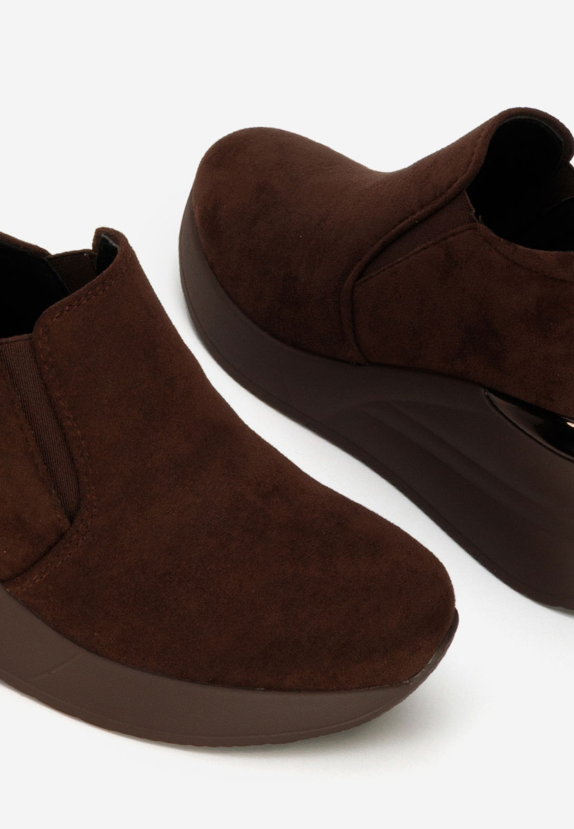 Brązowe półbuty na platformie Leanne V2