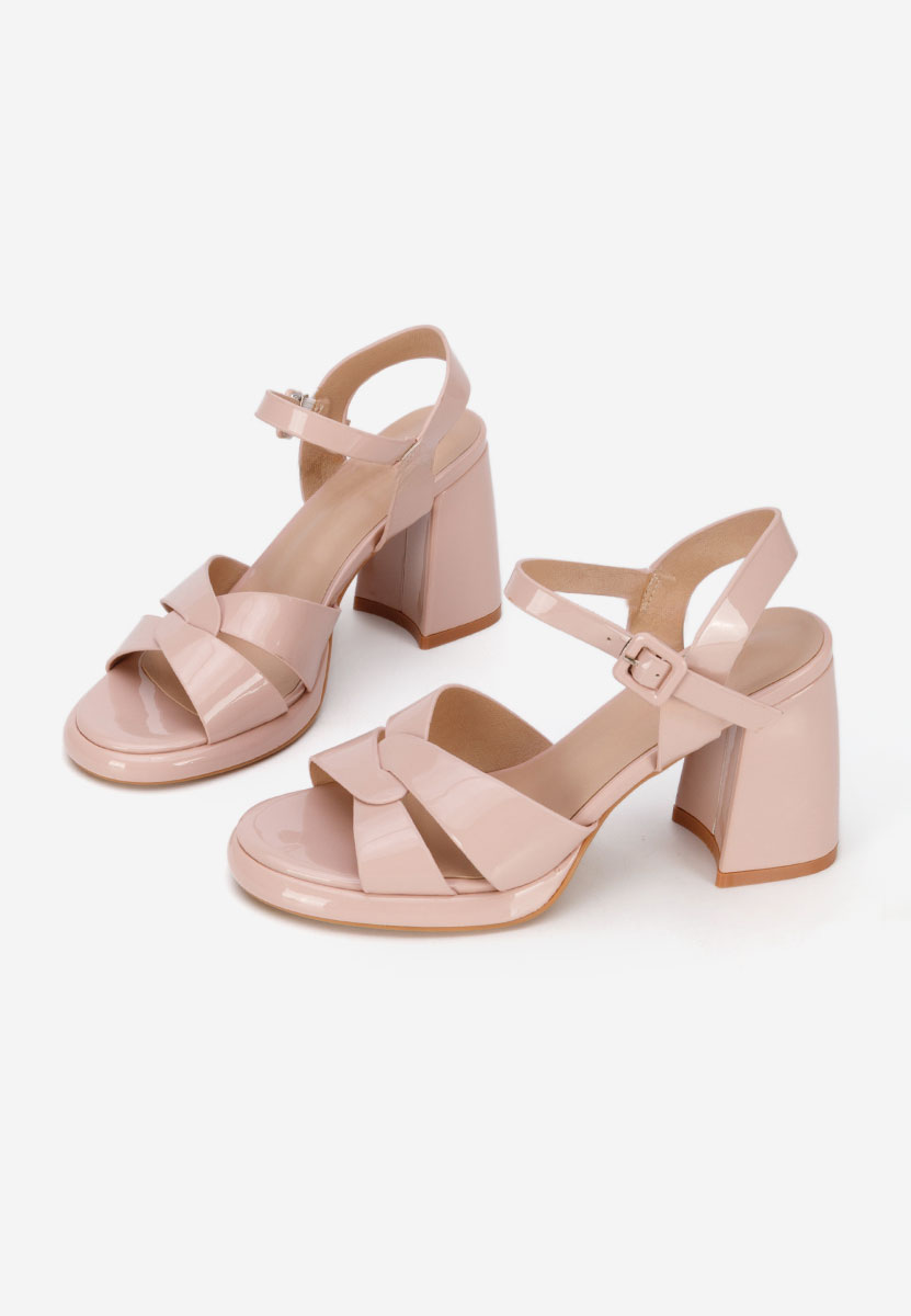 Cieliste sandały na słupku Lorenda