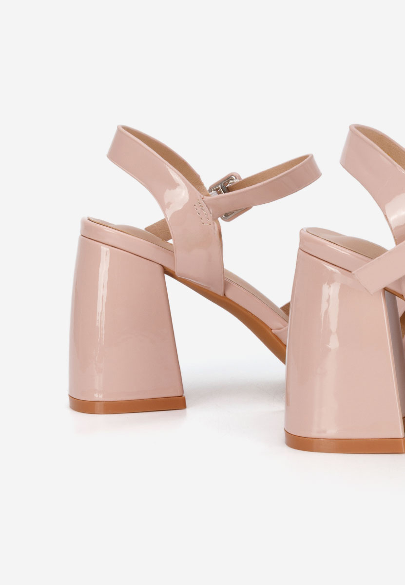 Cieliste sandały na słupku Lorenda