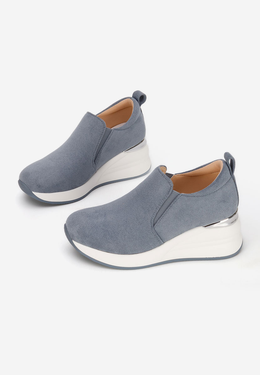 Niebieskie półbuty na platformie Leanne