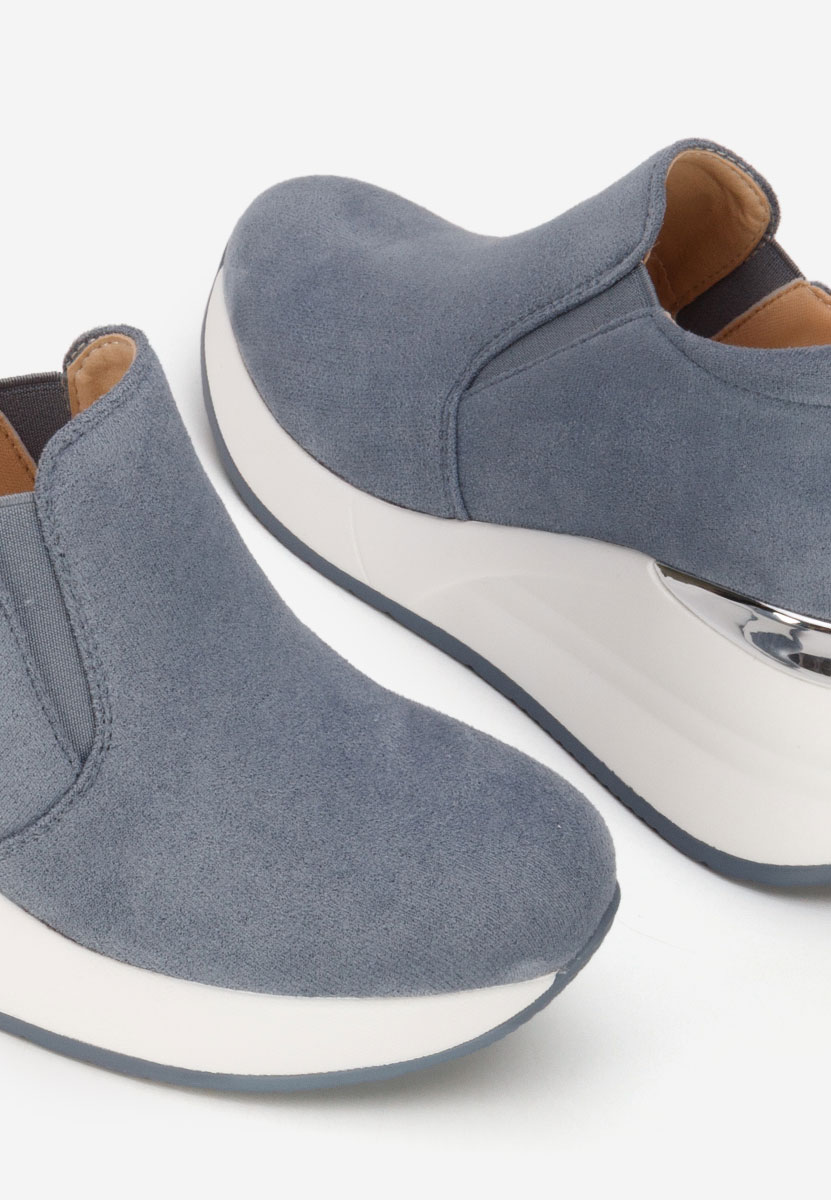 Niebieskie półbuty na platformie Leanne