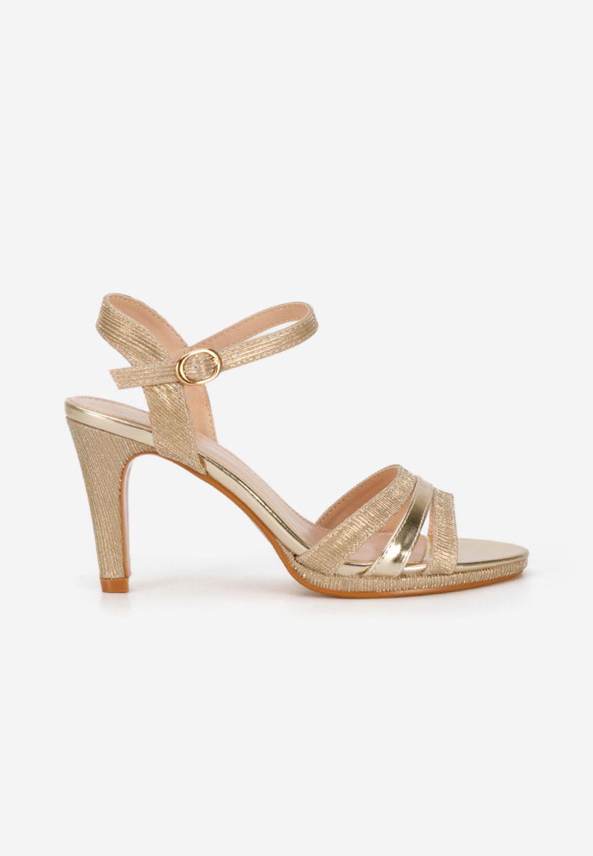 Złote eleganckie sandały Raniya