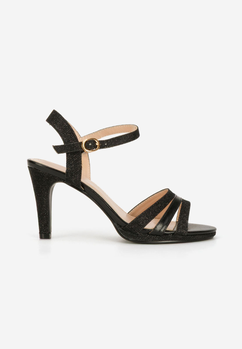 Czarne eleganckie sandały Raniya