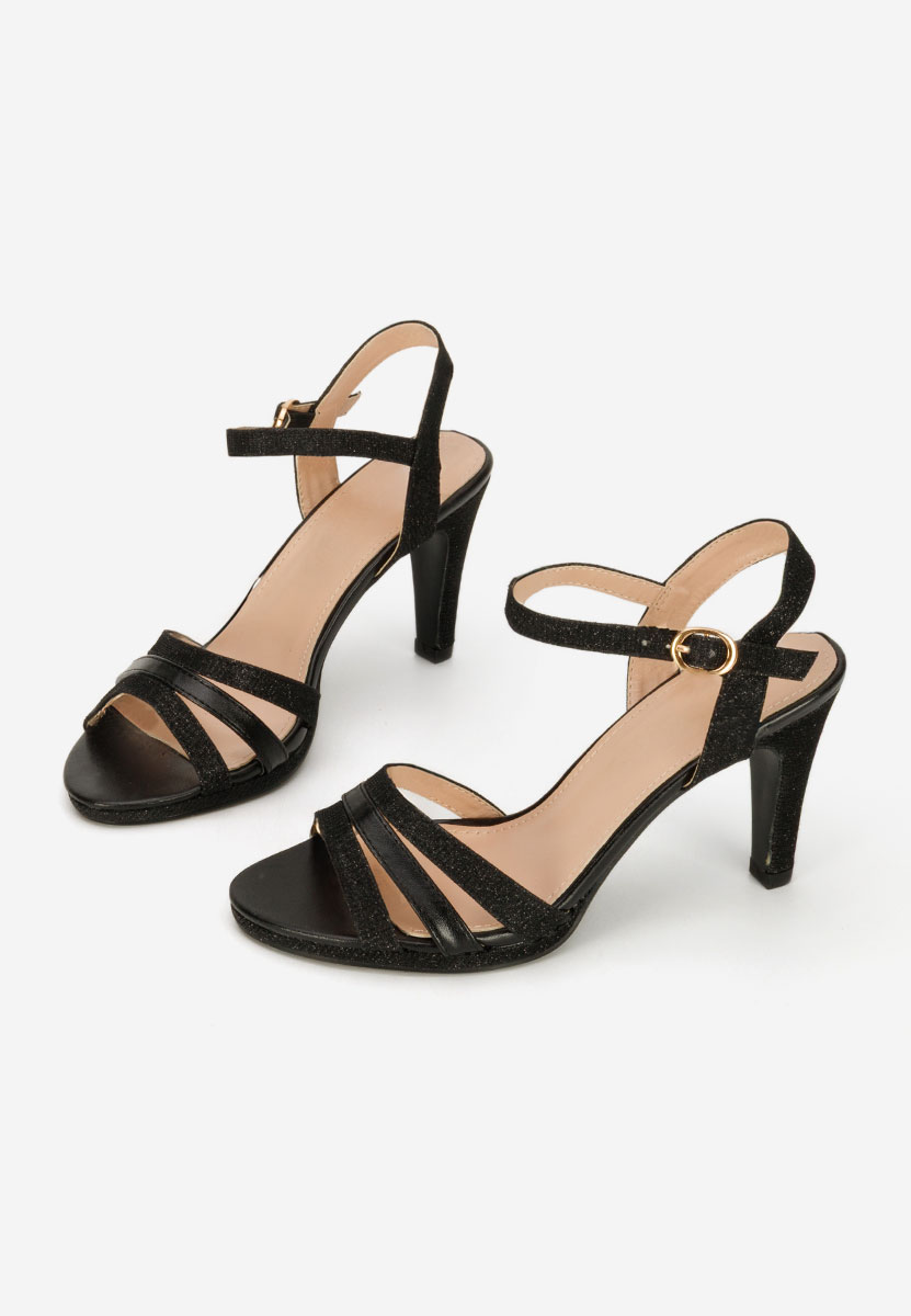 Czarne eleganckie sandały Raniya