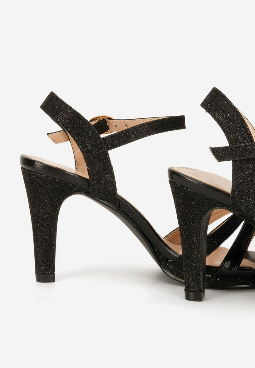 Czarne eleganckie sandały Raniya