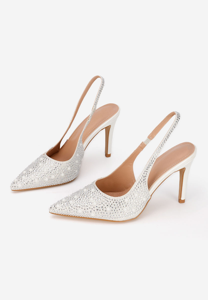 Białe czółenka bez pięt Irenne