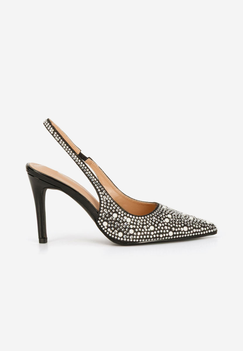 Czarne czółenka bez pięt Irenne