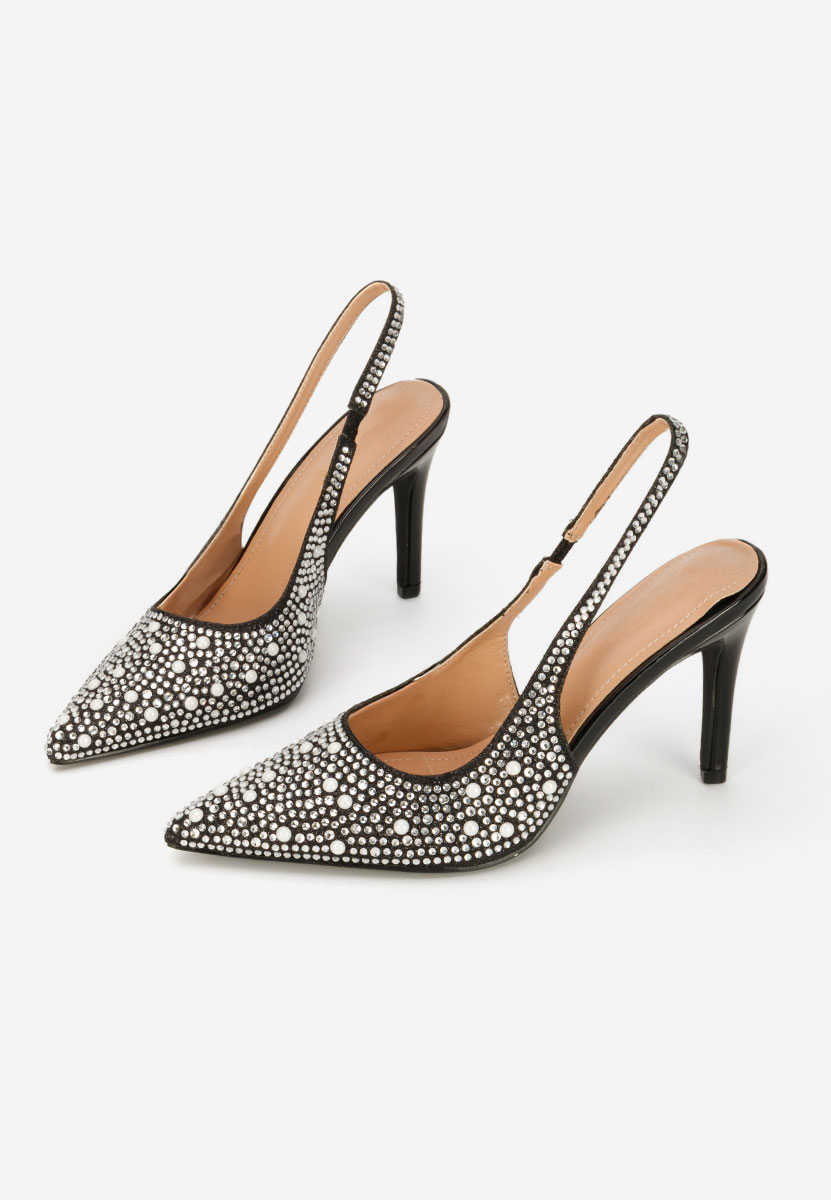 Czarne czółenka bez pięt Irenne