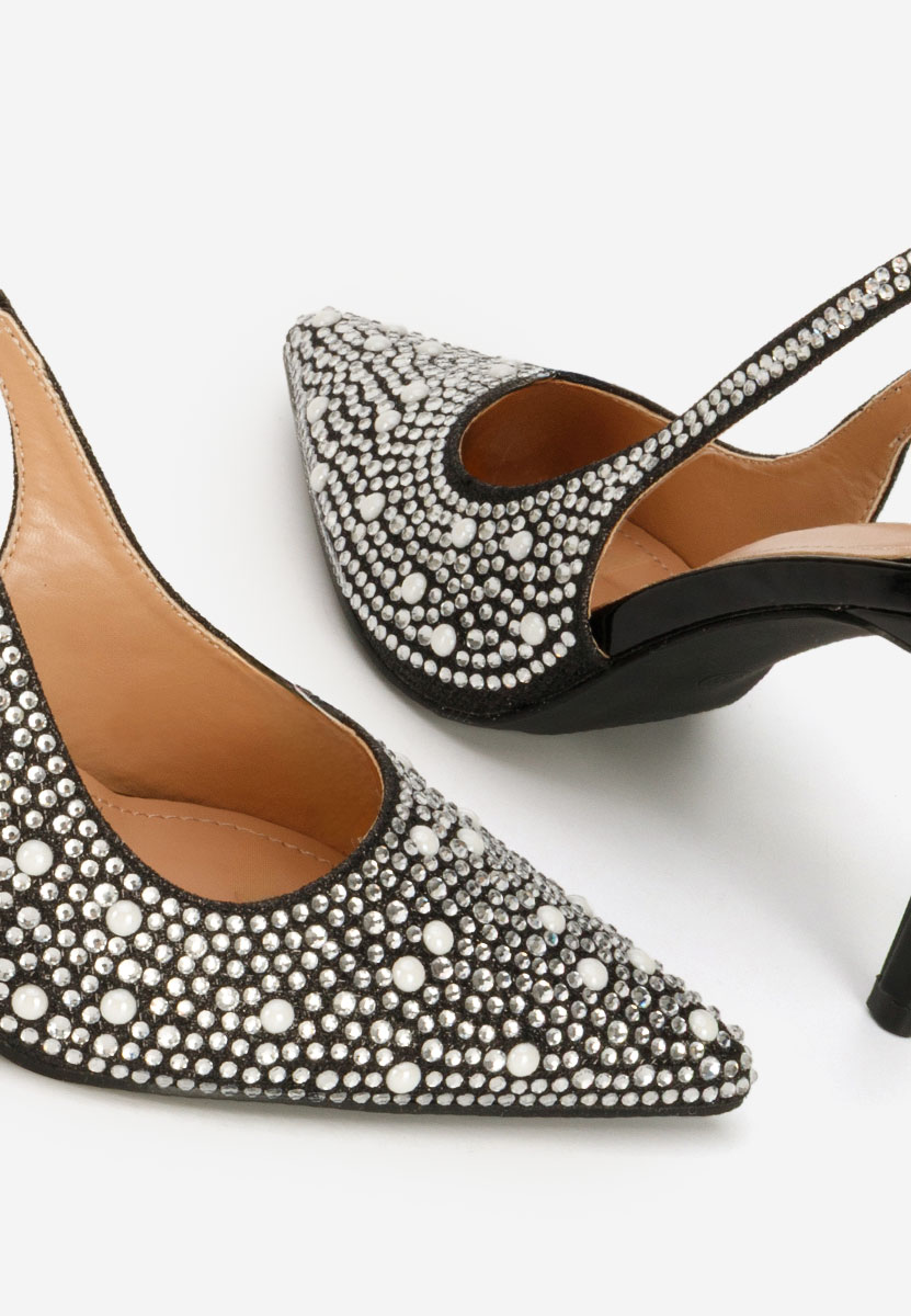 Czarne czółenka bez pięt Irenne