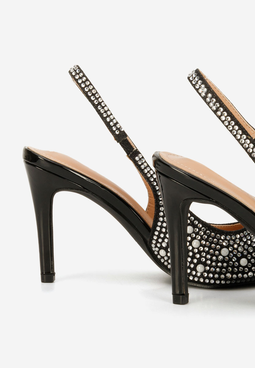 Czarne czółenka bez pięt Irenne