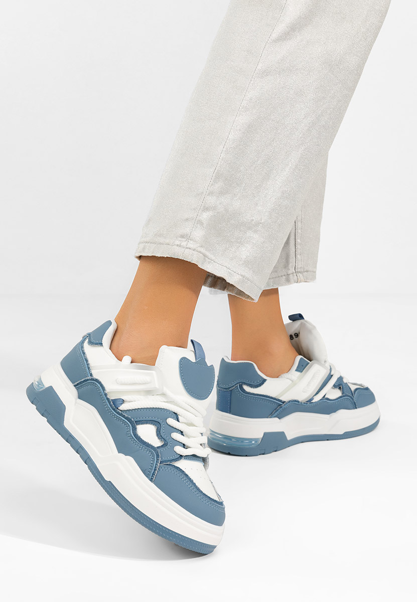 Niebieskie sneakersy na platformie Cinzela