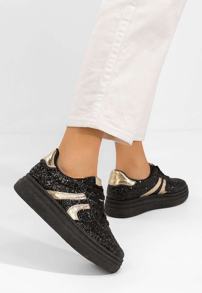Czarne sneakersy damskie Zareena