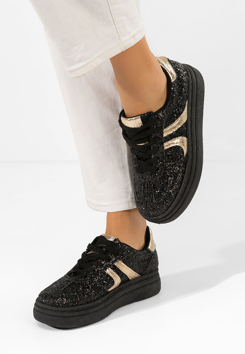Czarne sneakersy damskie Zareena