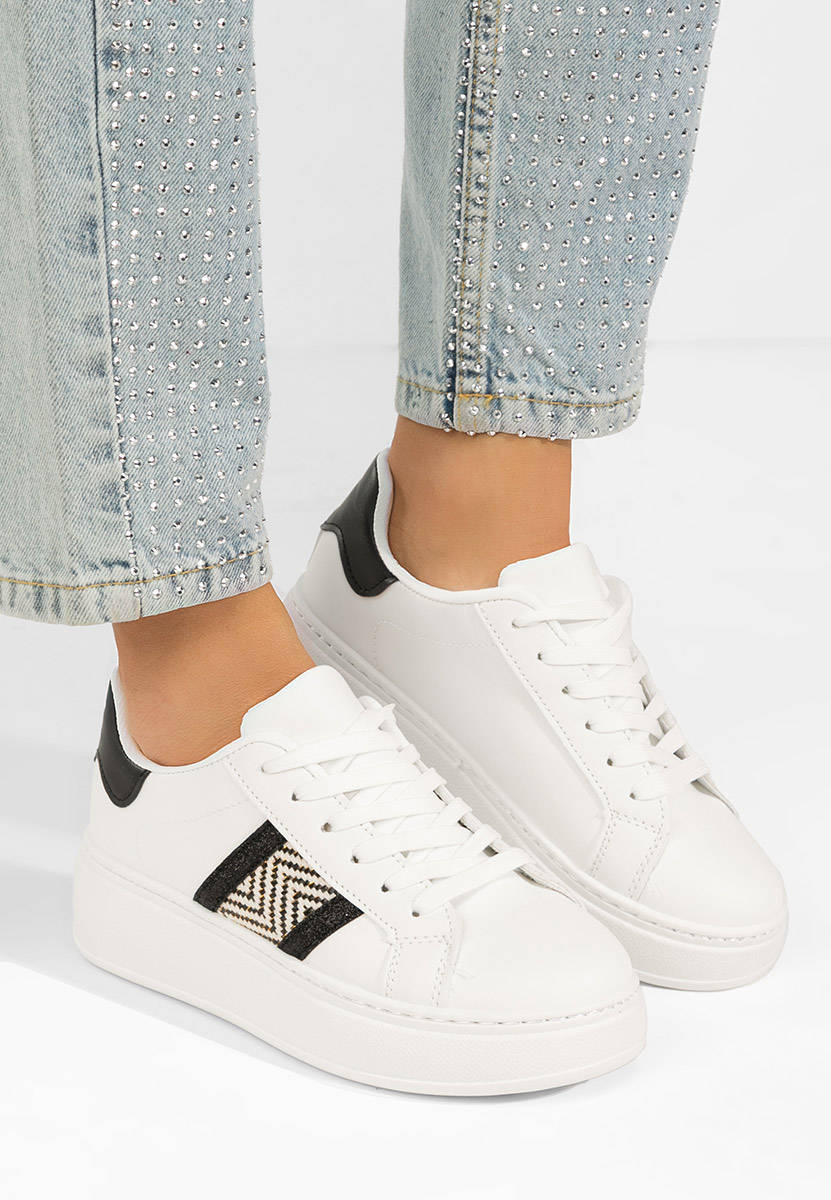 Białe sneakersy na platformie Atenia V2