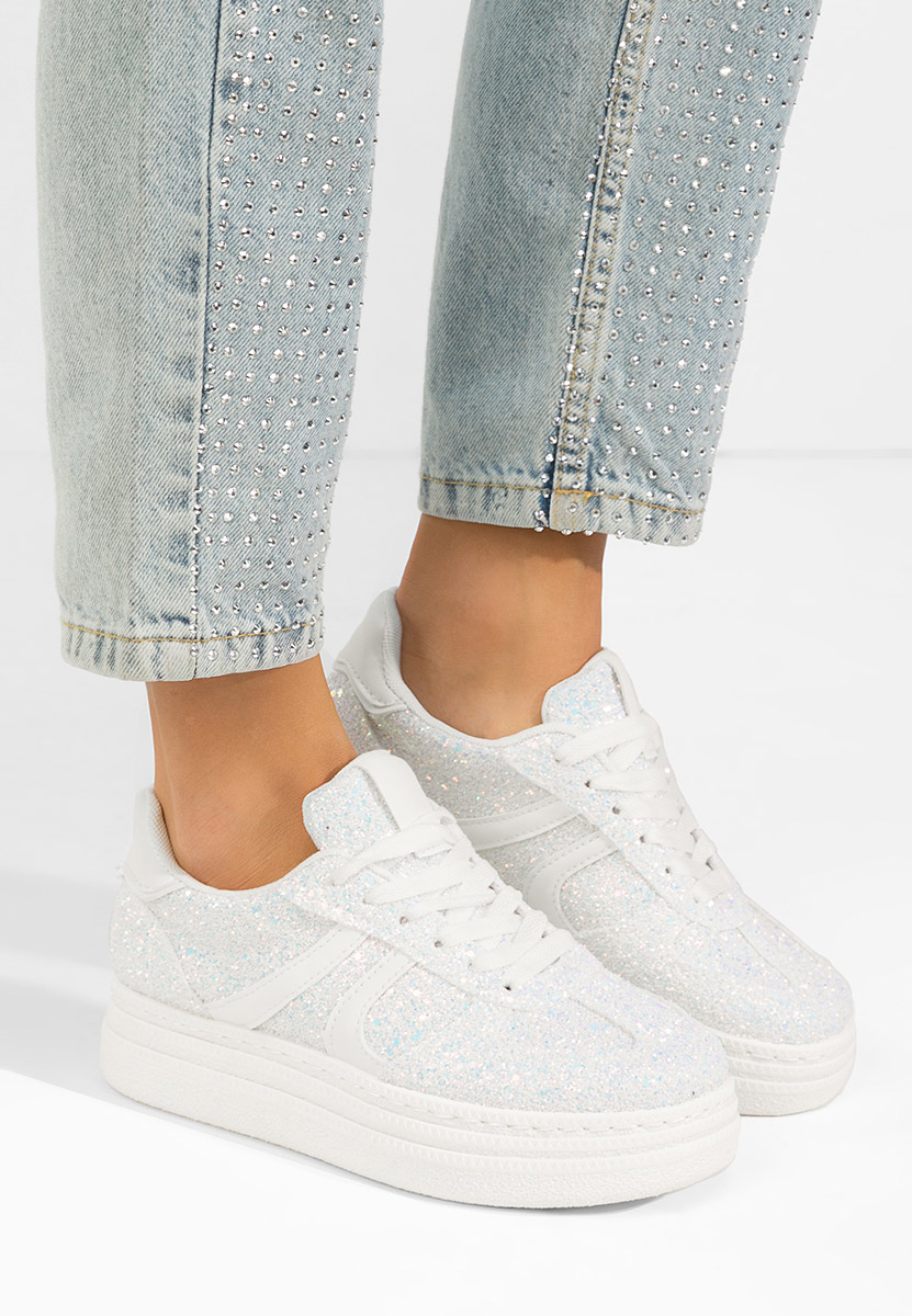 Białe sneakersy damskie Zareena