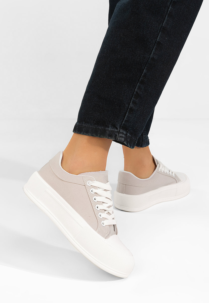 Khaki trampki na platformie Antonea