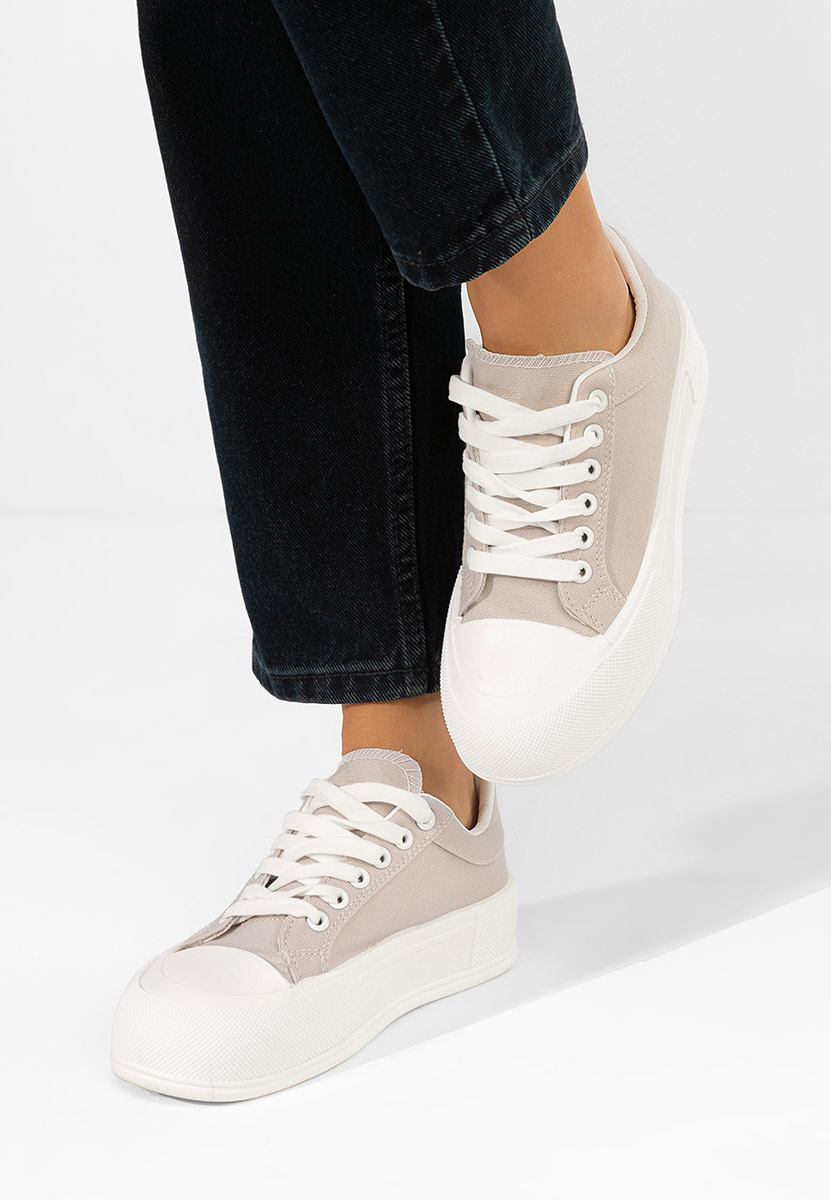 Khaki trampki na platformie Antonea