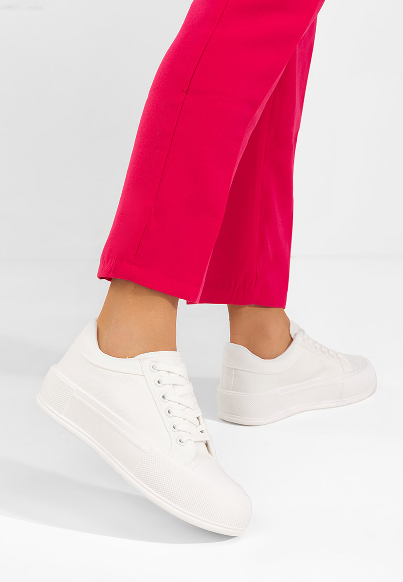 Białe trampki na platformie Antonea