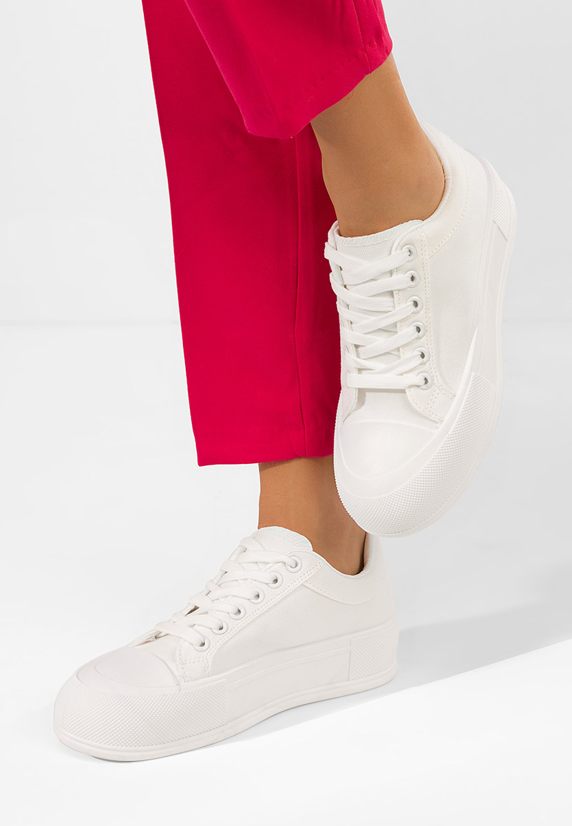 Białe trampki na platformie Antonea