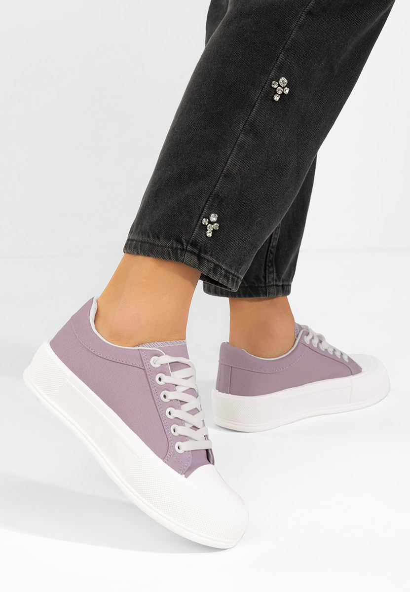 Fioletowe trampki na platformie Antonea