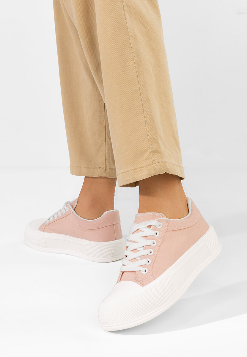 Różowe trampki na platformie Antonea