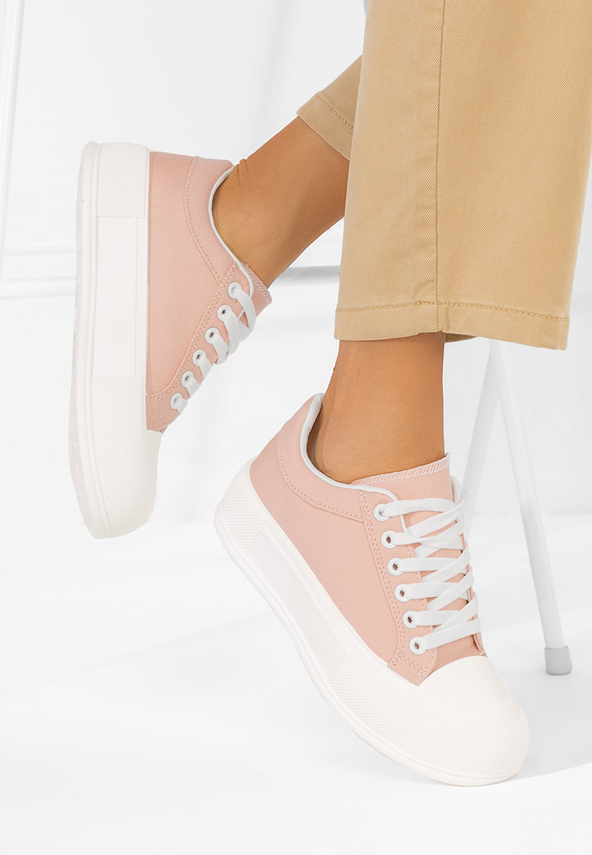 Różowe trampki na platformie Antonea