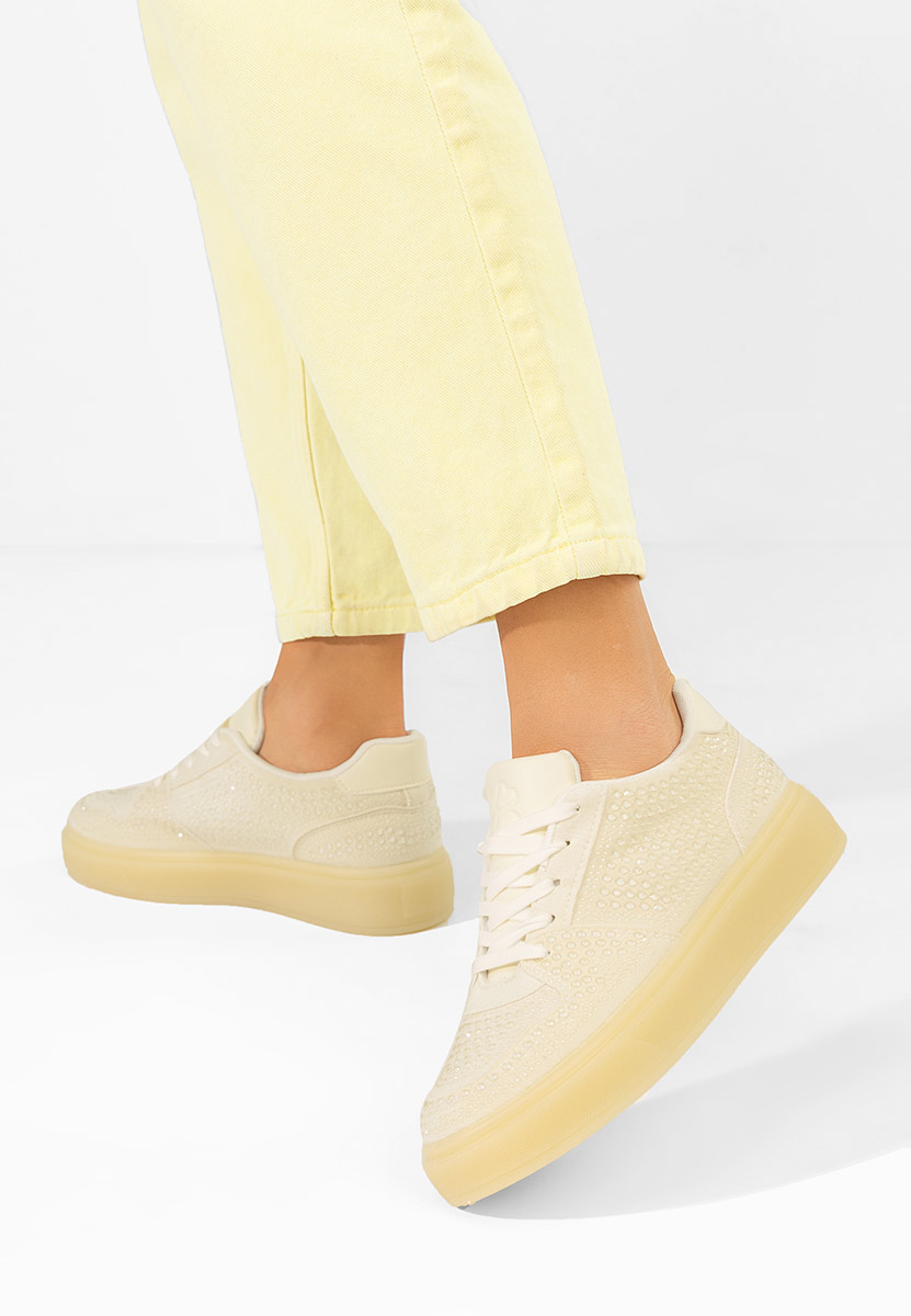 Żółte sneakersy damskie Olivina