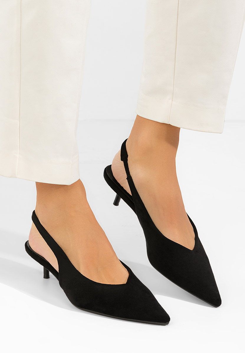 Czarne czółenka bez pięt Amadeea