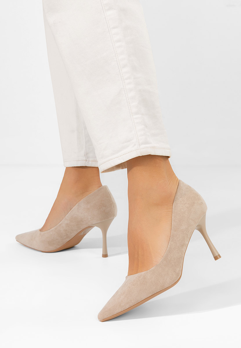 Beżowe szpilki na obcasie Antoneia