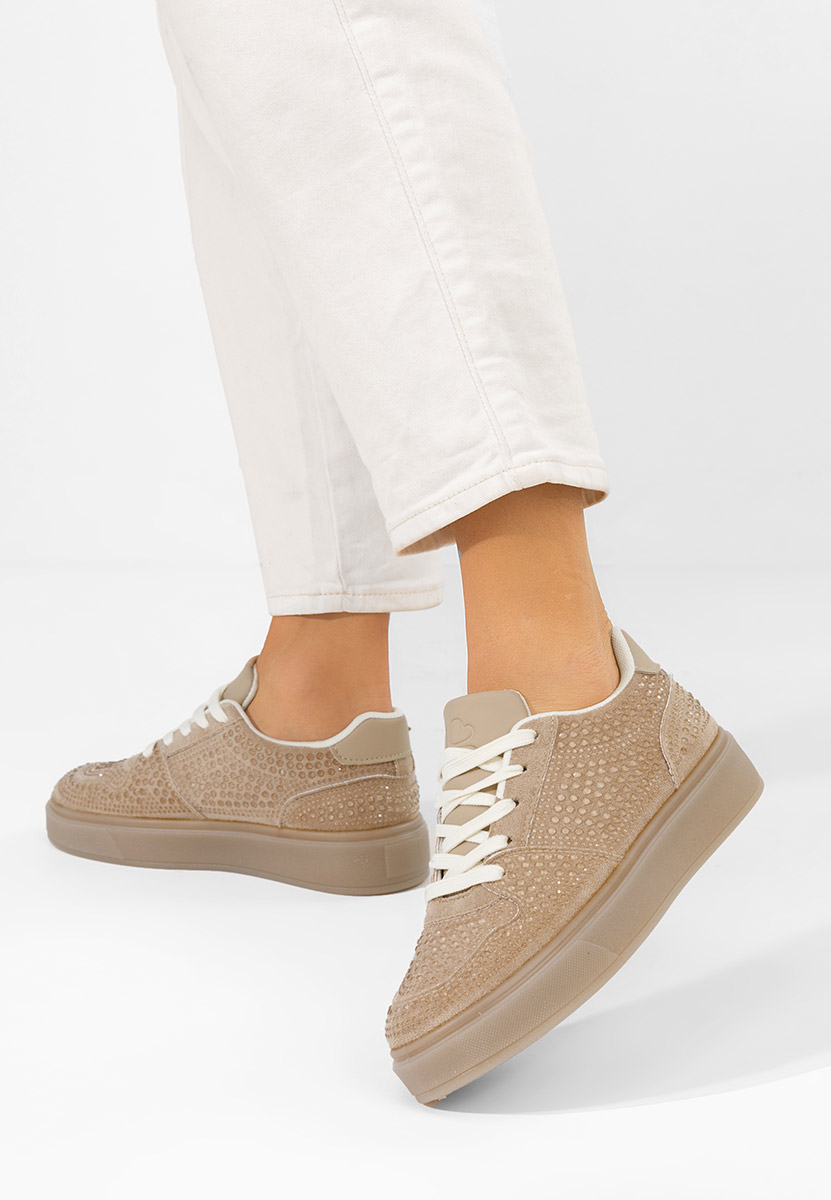 Khaki sneakersy damskie Olivina
