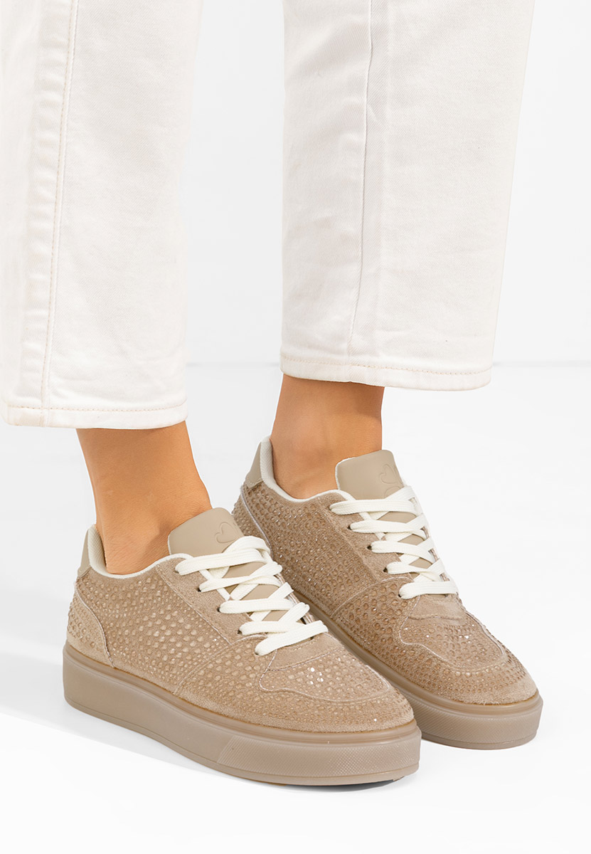 Khaki sneakersy damskie Olivina
